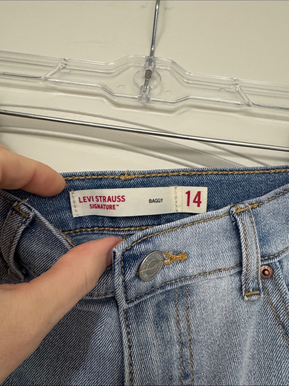 Levi Strauss Light Blue Wide-Leg Baggy Girl’s Jeans - Picture 2 of 7
